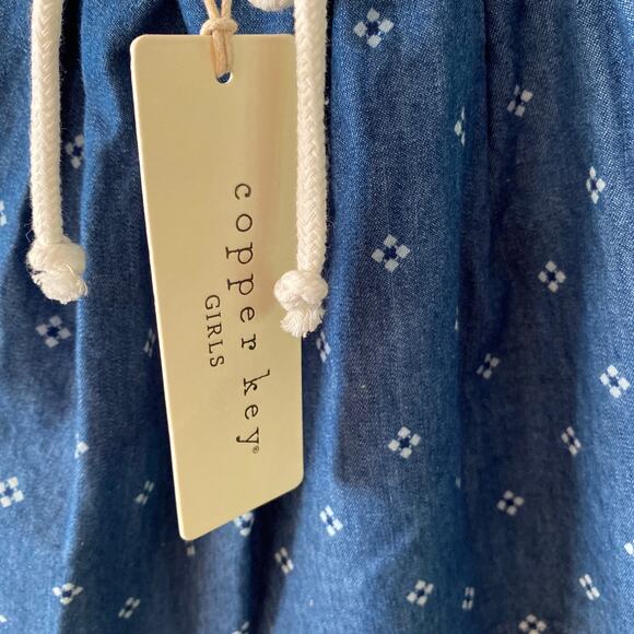 Copper Key Youth Blue Denim Mid-rise Drawstring Elastic Waist Mini Skirt Sz 4 - Picture 4 of 9